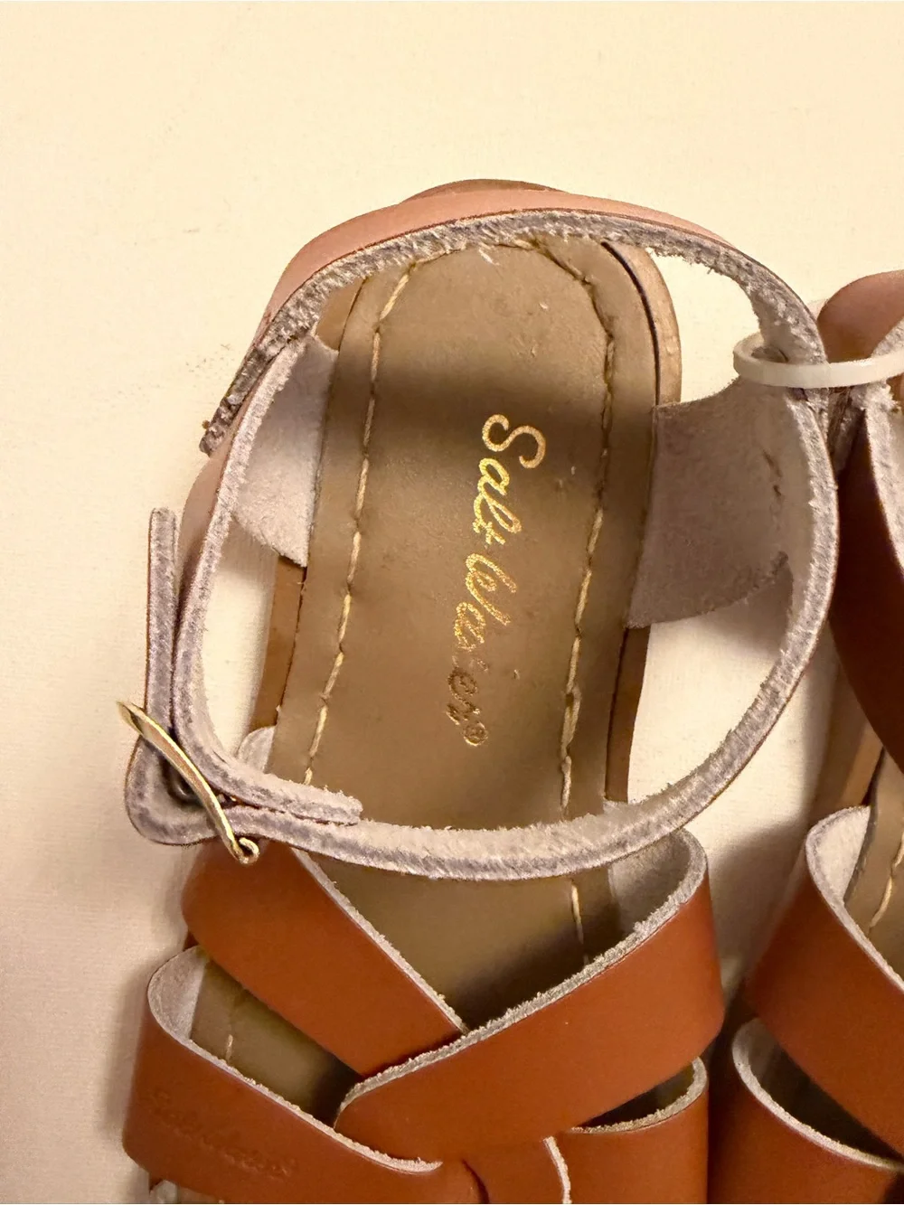 Salt Water by Hoy Kids' Tan Leather Strappy Sandals